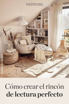 a living room filled with furniture and books