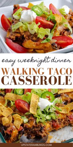 Walking Taco Casserole Taco Bake In Crockpot, Quick And Easy Dinner Recipes For Family Beef Taco Casserole, Walking Taco Bake Casserole, Ww Walking Taco Casserole, Walking Taco Casserole With Fritos, Casual Walking Taco Casserole, Slow Cooker Chili Mac, Walking Taco Casserole, Baked Manicotti