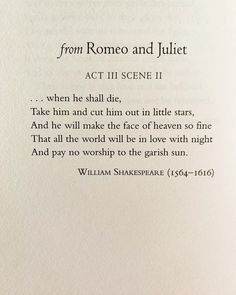 an open book with writing on it and the words from shakespeare's act ii scene 11