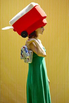 ... barrel of laughs Nothing's cooler than bro-ing out with this vintage Igloo chapeau. Be... Rebecca Gardner, Hot Dog On A Stick, Anything But Clothes, Tabletop Design, Christmas Tree Hat, Igloo Cooler, Creative Table, Elephant Party, Hat Decoration