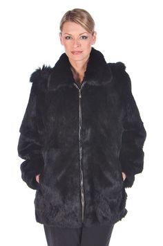 Plus Size Black Fur Rabbit Parka-Detachable Hood - 18$1,995.00 $1,095.00https://www.madisonavenuemalls.com/shop/furs/rabbit/rabbit-coat/plus-size-black-fur-rabbit-parka-detachable-hood/?attribute_pa_size=18 Plus Size Winter Outfits, Plus Size Chic, Curvy Fashionista, Over 60 Fashion, Fur Parka, 60 Fashion