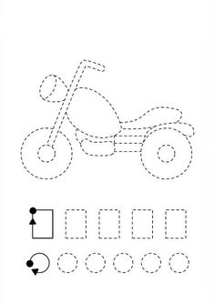 trace the line to draw a motorbike