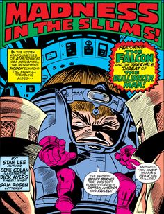 a comic book cover with an image of a man in a space suit and the words'madness in the slims '