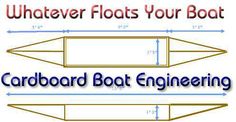 the diagram shows how to make a boat out of wood and paper with measurements for it