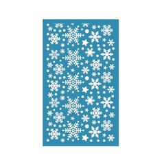 a snowflake pattern on a blue background