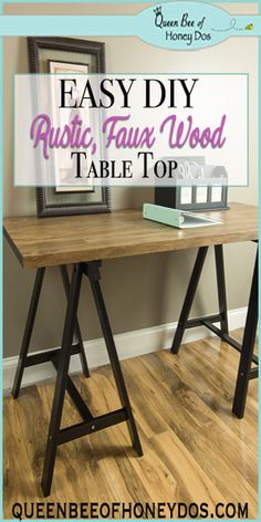 the easy diy rustic faux wood table top is perfect for any room in your home