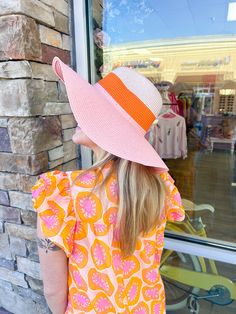 Indulge in timeless elegance with our Mudpie Pink Color Block Fedora. Crafted from 100% paper straw, its durability will keep you looking effortlessly chic on all your adventures. Its adjustable band guarantees a perfect fit, while its vibrant pink color and intricate design remain vivid no matter how many times you wear it. 100% paper straw Adjustable band Vibrant colors Pink Straw Hat For Summer, Pink Straw Sun Hat For Summer, Pink Vacation Hat With Curved Brim, Pink Vacation Hats With Curved Brim, Pink Curved Brim Hat For Vacation, Pink Curved Brim Vacation Hat, Adjustable Pink Straw Hat, Chic Pink Wide Brim Straw Hat, Pink Summer Sun Hat For Vacation