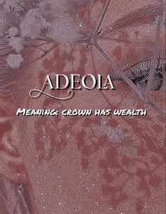 adeoa meaning crown has beauty written on the front and side of its cover