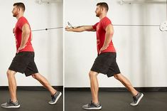 a man is doing exercises with a pull up bar