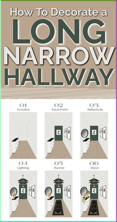 how to decorate a long narrow hallway with step by step instructions on the front cover