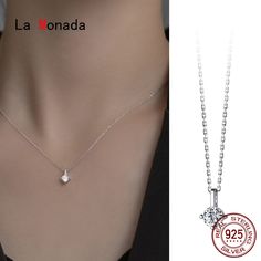 La Monada 40+4.5cm Silver Necklace For Women Fine Silver 925 Jewelry Fashion Single Neck Pendants Silver Necklace For Women, Silver Chains, 925 Jewelry, Necklace For Women, Fine Silver, Smart Shopping, Silver 925, Womens Necklaces, 925 Silver