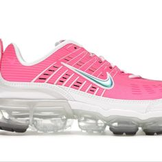 Pink With Patent Leather White Trim Nike Vapor Max 360. Never Worn. Cleaning Out My Closet. So New Without Box. Pet And Smoke Free Home. Open To Reasonable Offers. Pink Modern Sneakers With Air Max Cushioning, Nike Vapor Max, Vapor Max, Nike Fashion Shoes, Nike Vapor, Women Nike, Nike Sneakers Women, Sneakers Women, Nike Fashion