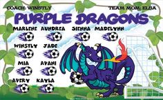 the purple dragon soccer team is playing against each other