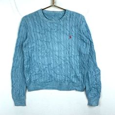 "Vintage Polo Ralph Lauren Women's Cable Knit Crewneck Sweater Size Small Blue Size / Measurements (Based in inches) Size: Small Pit to pit: 22\" Length - 23\" Shoulder Sleeve to Cuff - 25 \" Condition / Details Dust staining throughout Missing tag Combined Shipping: We provide combined shipping, please contact us for a quote" Polo Ralph Lauren Women, Sweater Fits, Vintage Polo Ralph Lauren, Pullover Sweater Women, Vintage Polo, Knit Crewneck, Ralph Lauren Womens, Crewneck Sweater, Women Pullover