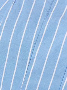 STAUD Wells pleated striped cotton-blend poplin midi dress | NET-A-PORTER Staud Cotton Dress For Daywear, Staud Cotton Summer Dress, Blue Cotton Shirt Dress For Summer, Summer Cotton Shirt Dress For Daywear, Light Blue Cotton Shirt Dress For Summer, Blue Cotton Knee-length Shirt Dress, Knee-length Blue Cotton Shirt Dress, Casual Daywear Dresses By Staud, Light Blue Cotton Shirt Dress For Daywear