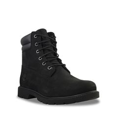 These women's Timberland Linden boots in black are the perfect shoe for outdoor adventures. Featuring a durable nubuck leather upper, these waterproof, seam-sealed boots feature 200 grams PrimaLoft insulation, a steel shank for arch support, padded footbed with Ortholite technology for support and moisture management, secure fitting lace-up closure with metal eyelets, a cushioned collar for optimal comfort, and a rubber outsole for enhanced traction. | Timberland Women's Linden Woods Waterproof Womens Hiking Boots, Timberland Boots Black, Womens Hiking, Timberland Boots Women, Black Timberlands, Hiking Boots Women, Timberlands Shoes, Timberlands, Shoe Company