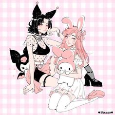 Kawaii Pics For Wall, My Melody Cosplay, Hello Kitty Cosplay, Desenhos Love, Arte Do Kawaii, Arte Punk