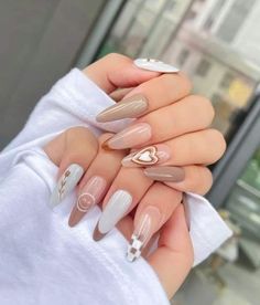 Maybe Nail Designs, Acrylics Ideas Almond, Nail Ideas For 30th Birthday, Chic Nails Coffin, Trending Acrylic Nails 2023, New Trend Nails, Uñas Aesthetic, Unghie Nail Art, Trendy Nail Art Designs