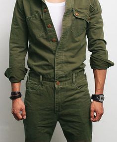 Fashion Overalls, Military Looks, One Piece Jumpsuit, Style Punk, Military Inspired, Jumpsuit Fashion, Fashion Mode, Jeans For Sale