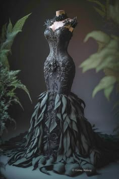 Vishma Maharaj, Poison Nightmares, Fantasy Dresses, Fantasy Gowns, Fairytale Dress, Fantasy Dress, Glam Dresses, Fashion Black, Gorgeous Gowns