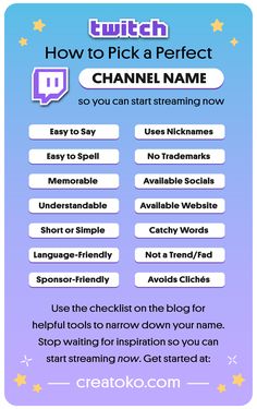 how to pick a perfect channel name for your youtube chat or twitter video game?