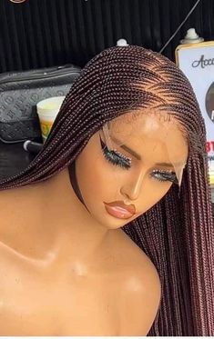 Cornrow braided wig, Braided wigs, Braided wigs for black women, Ponytail Braided wig by Braidedwighouse on Etsy Cornrow Hair Styles For Black Women, Cornrow Braided Wigs, Braids Wigs For Black Women, Wigs For Black Women Ponytail, Braided Wig Hairstyles, Ponytail Braided