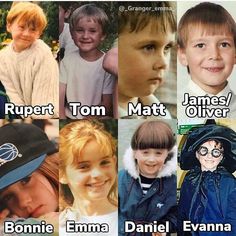 many different pictures of children with names in each one's face and name on them