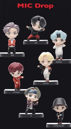 the figurines are all different styles and sizes