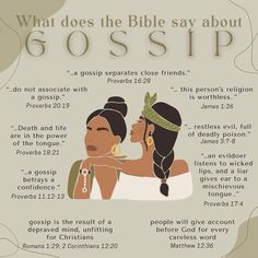 an image of what does the bible say about gossap? with two women