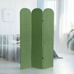 a room divider in the shape of an arch