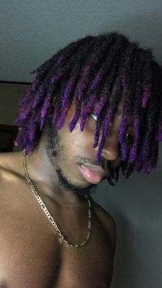 Purple Dreads, Hair Twists Black, Dyed Tips, Dyed Hair Men, Best Hair Dye, Purple Tips, Dyed Hair Purple