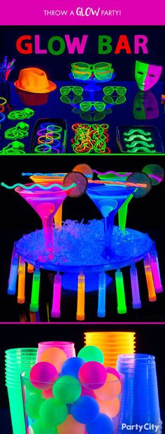 glow in the dark party supplies and decorations