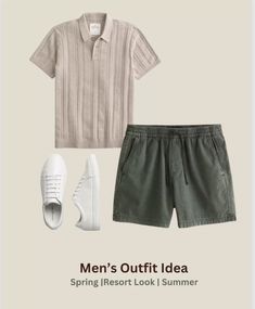 (Affilate link) Here is a simple vacation outfit & resort wear look. I love the green shorts color 👏🏼 mens fashion, mens summer outfit, outfits for him, sweater polo Follow my shop @scott_perez on the @shop.LTK app to shop this post and get my exclusive app-only content! #liketkit #LTKmens #LTKtravel #LTKSpringSale #mensfashion #menstyle #mensootd #beachvacation #resortwear @shop.ltk Shorts For Men Outfits, Vacation Men’s Fashion, Colorful Shorts Outfits, Green Shorts Outfit Men, Men Resort Wear, Male Outfit Ideas