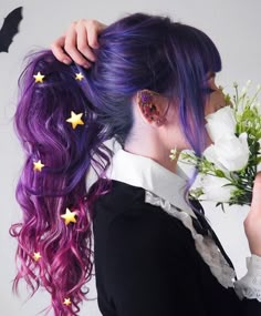 Forever In Love, Galaxy Hair, Goth Hair, Giving People, Dyed Hair Inspiration, Hair Inspiration Short, Hair Color Purple, Pretty Hair Color, Colour Combo