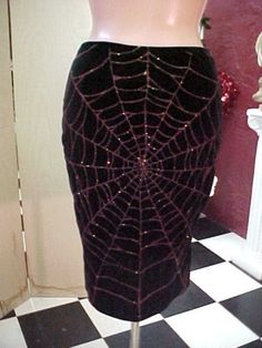 Cobweb Clothes, Spider Web Skirt, Spiderweb Clothing, Spider Web Fashion, Alt Clothes, Catty Noir, Gothic Clothes