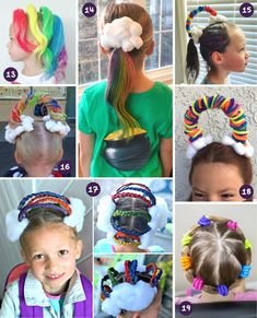 Easy Last Minute Hairstyles, Last Minute Hairstyles, Whacky Hair Day, Crazy Hair For Kids, Crazy Hair Day Ideas, Spirit Day, Hoco Hair Ideas Updo Hairstyle, Hoco Hair Ideas Half Up, Hairstyles For Girls