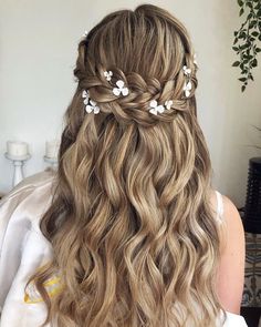 Braided Wedding Hair, Grad Hairstyles, Medium Hair Braids, Long Hair Wedding Styles, Hairdo For Long Hair