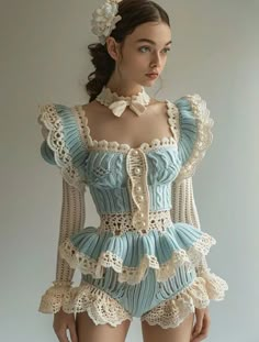 Fancy Crochet, Girls Attire, Vintage Crochet Patterns, Concept Clothing, Stage Costume, Crochet Lovers, Really Cute Outfits, Way Down