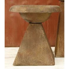 Size: 17"H x 16"W x 16"DWeight: 17 poundsFinish as Shown: Sandstone & EarthtoneCreated From Fiberstone, a Weather Resistant Mixture of Stone and FiberglassAvailable in Variety of Outdoor/Garden-Friendly FinishesHas the Appearance of Aged ConcreteLighter Than Concrete, Can be Easily MovedHandcrafted in the USA, Some Color Variations Will OccurChoose Desired Finish From Finish SamplesShipping Information:FREE SHIPPING in the Continental USA OnlyMade To Order. Please Allow 6-12 weeks For Shipping.L Modern Birdbath, Modern Bird Baths, Diy Solar Fountain, Birdhouses Rustic, Concrete Light, Diy Bird Bath, Modern Birds, Garden Fountains, Contemporary Aesthetic