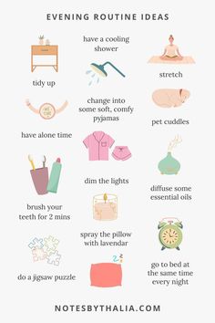 Evening Routine Ideas, Morning Evening Routine, Routine Ideas, Life Routines, Hygiene Routine, Evening Routine