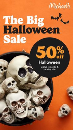 the big halloween sale is on 50 % off with 30 % off for all orders