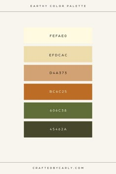 the color scheme for earthy colors palettes