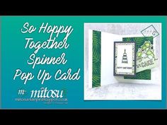 an open card with the words, so happy together spinner pop up card in it