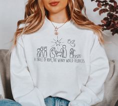 Minimalist Sweatshirt, Christmas Merry And Bright, Grateful Shirt, Xmas Tees, Family Christmas Shirts, Christmas Merry, Fall Sweatshirt, Christmas Tees, Christian Shirts