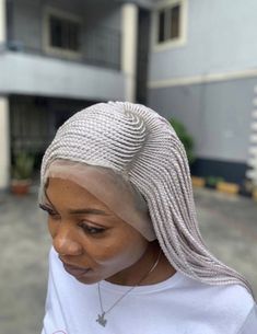 Braided wig/ Cornrow Wig/Lace Frontal Wigs.white Wig . Length Is 26inches. | eBay Beautiful Gray Hair, Fair Lady, Braids Wig, Lace Frontal, Lace Wigs, Wigs, Braids, Lace, Hair Styles