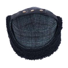 This plaid cap is perfect to combat the cold winter air. Stay warm with its High Pile Fleece-lined earflaps that strap up when not in use. Its quilted lining is constructed for comfort and the plaid exterior is a timeless winter classic. Made of 80% Polyester, 20% Wool Windproof Winter Hats With Ear Flaps, Winter Outdoor Hats With Ear Flaps, Winter Outdoor Hat With Ear Flaps, Windproof Hats With Ear Flaps For Cold Weather, Winter Flat Cap For Cold Weather, Windproof Cold Weather Hats With Ear Flaps, Insulated Brimmed Winter Hats, Black Hats With Plush Lining For Cold Weather, Windproof Hats For Outdoor Winter Wear