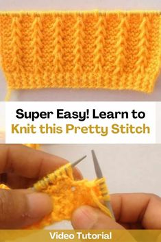 the video is showing how to knit this pretty stitch