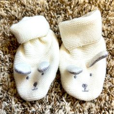 Never Worn, Wrong Size For Season! Gorgeous Bunny/Rabbit Booties With Cuffed Ankle Top. Size 3-6m. Cotton! Adorable! Bunny Slippers For Baby, Janie And Jack, Jack White, Bunny Rabbit, Kids Shoes, Kids Shop, Slippers, Color