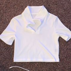 Size S Shein Collared, Cropped, White T-Shirt. Very Good Quality For Being From Shein. Never Worn So No Stains, Tears, Rips, Etc. Trendy Fitted White Top, Trendy White Fitted Top, White Collared Crop Top For Summer, Trendy White Crop Top Shirt, Spring Stretch Collared Tops, Fitted Collared T-shirt For Spring, White Fitted Top V-neck T-shirt, White Fitted V-neck T-shirt, White Stretch Collared Top