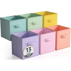 four different colored boxes with the number thirteen on each side and one has a label that says